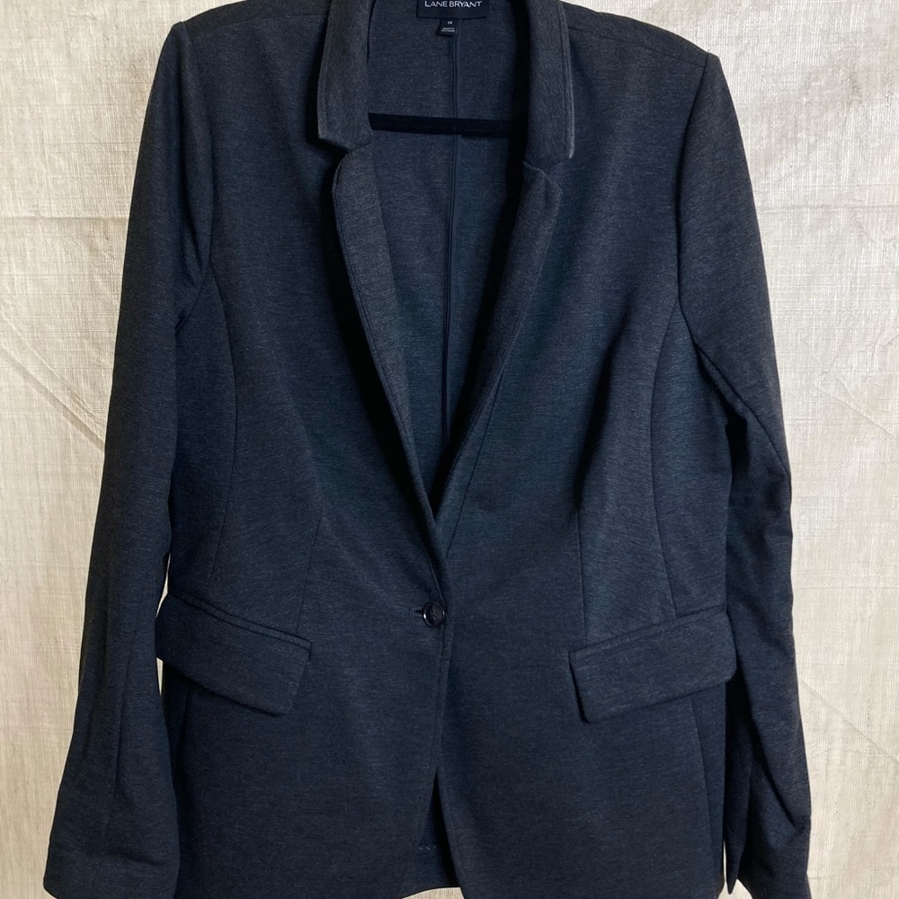 Lane Bryant plus size blazer The Bryant Blazer dark grey size 14 - Picture 6 of 6